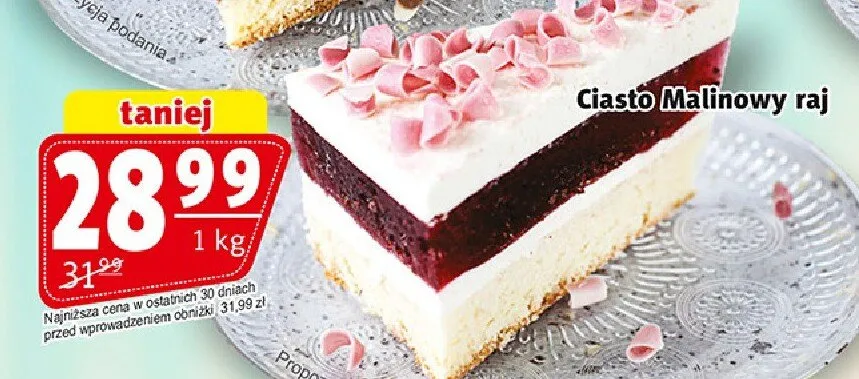 Ciasto Malinowy raj promocja w Prim Market