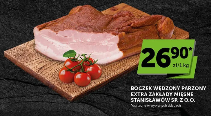 Boczek wędzony parzony extra Zakłady Mięsne Stanisławów promocja w ABC