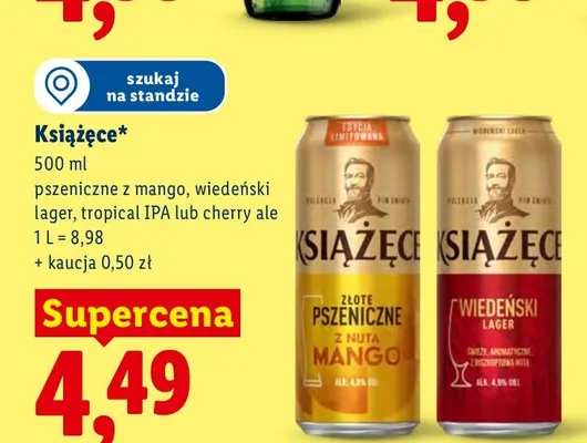 Piwo Książęce Wiedeński Lager promocja w Lidl