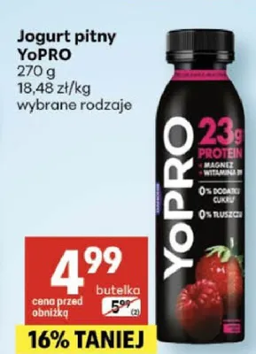Jogurt pitny YoPRO promocja w Delikatesy Centrum