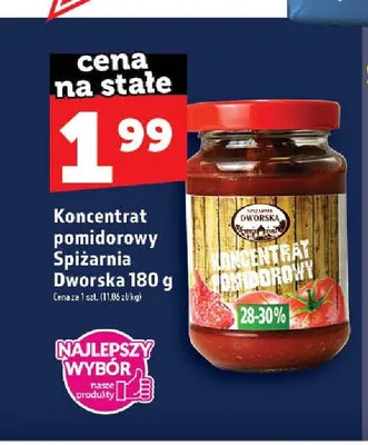 Koncentrat pomidorowy 28-30% Spiżarnia Dworska 180g promocja w TOPAZ