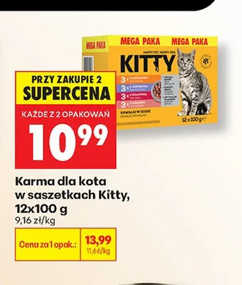 Karma dla kota w saszetkach Kitty 12-pak promocja w Biedronka