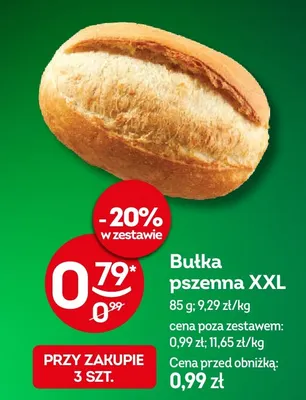 Bułka pszenna XXL promocja w Żabka