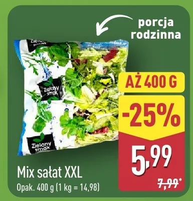 Mix sałat XXL promocja w Aldi