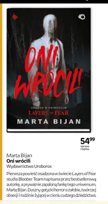 Książka Oni wrócili Marta Bijan promocja w Empik
