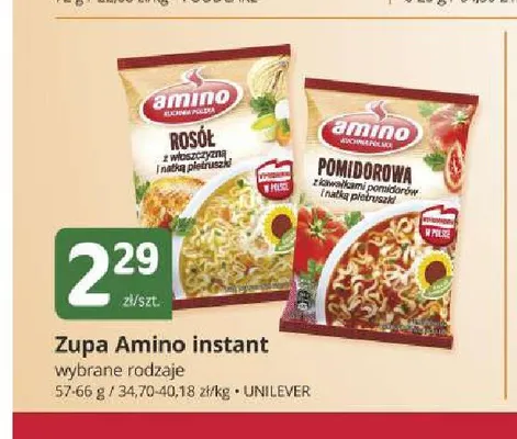 Zupa Amino instant Rosół promocja w Marketvita
