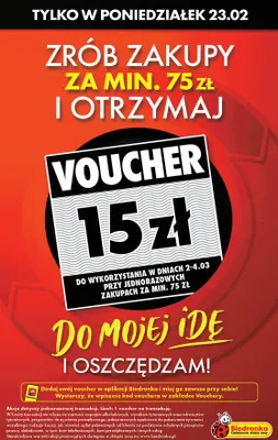 Od poniedziałku, Z ladą tradycyjną, strona 2 promocja w Biedronka