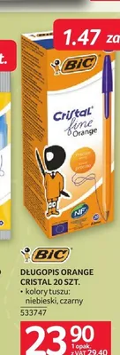 Długopis Bic Orange Cristal 20-pak promocja w Selgros