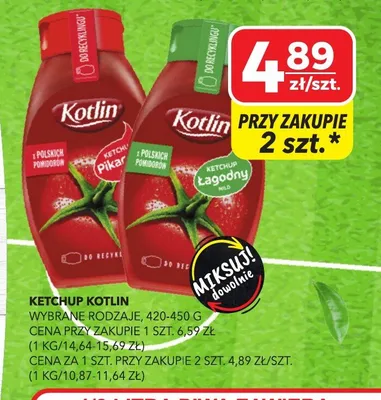 Ketchup Kotlin Łagodny promocja w Top Market