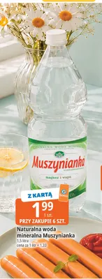Naturalna woda mineralna Muszynianka promocja w Leclerc