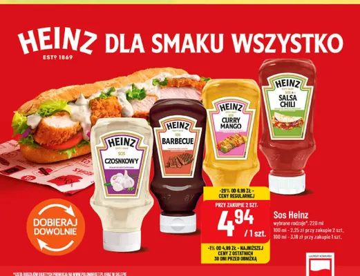 Sos czosnkowy Heinz promocja w POLOmarket