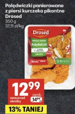 Polędwiczki panierowane z piersi kurczaka pikantne promocja w Delikatesy Centrum