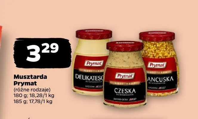 Musztarda delikatesowa Prymat promocja w Netto