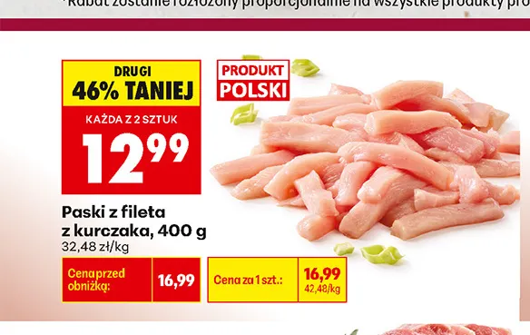 Paski z fileta z kurczaka promocja w Biedronka