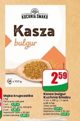 Kasza bulgur Kuchnia Smaku promocja w Dino