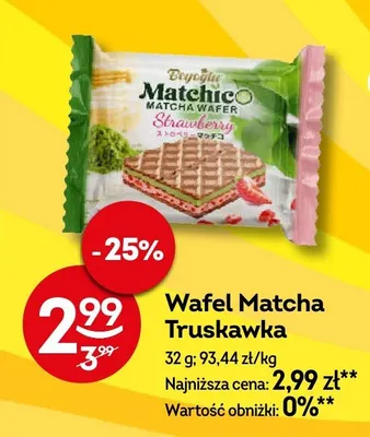Wafel Matcha Truskawka promocja w Żabka