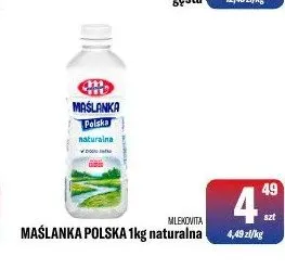 Maślanka Polska naturalna Mlekovita promocja w Tomi Markt