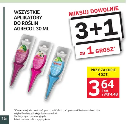 Aplikatory do roślin Agrecol 30 ml promocja w Selgros