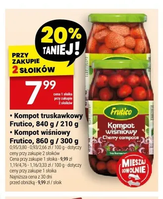 Kompot truskawkowy Frutico promocja w Twój Market