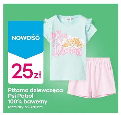 Piżama dziewczęca Psi Patrol promocja w Pepco
