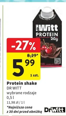Protein shake Dr Witt promocja w Intermarche