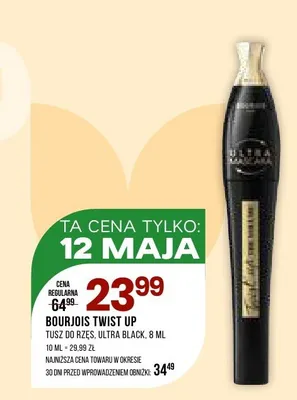 Tusz do rzęs Bourjois Twist Up Ultra Black promocja w Drogerie Natura