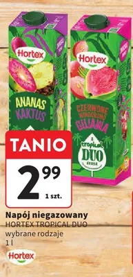 Napój niegazowany Hortex Tropical Duo czerwone winogrono gujawa promocja w Intermarche