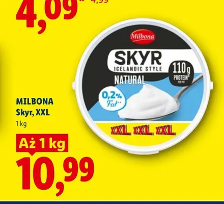 Skyr naturalny XXL Milbona promocja w Lidl