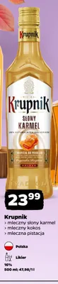 Likier Krupnik mleczna pistacja promocja w Netto