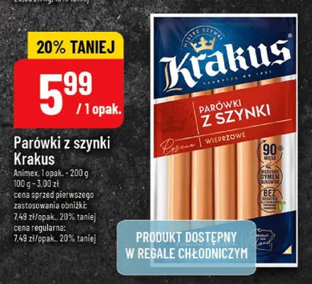 Parówki z szynki promocja w POLOmarket