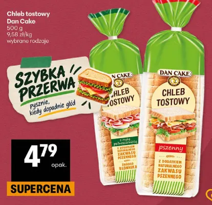 Chleb tostowy pełnoziarnisty Dan Cake promocja w Delikatesy Centrum