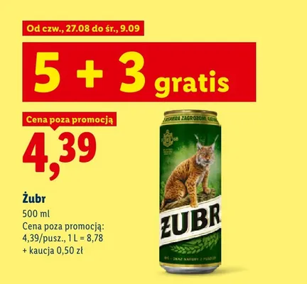 Piwo Żubr promocja w Lidl