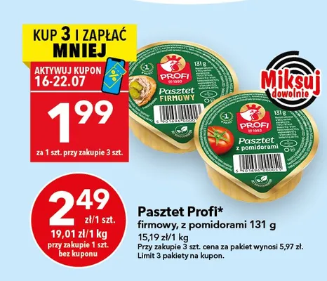 Pasztet Profi z pomidorami promocja w LEWIATAN