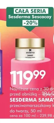 Przeciwzmarszczkowy krem do twarzy Sesderma Samay promocja w Super-Pharm