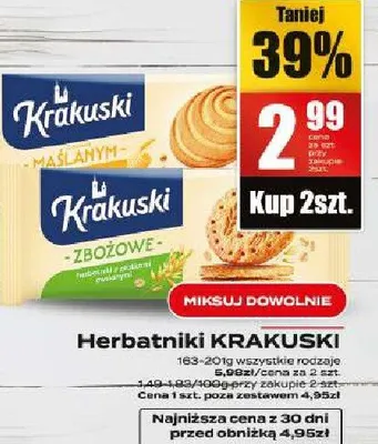 Herbatniki klasyczne, zbożowe promocja w Supeco