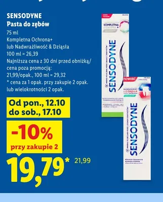 Pasta do zębów Nadwrażliwość & Dziąsła Sensodyne promocja w Lidl