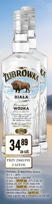 Wódka Żubrówka Biała promocja w Dino