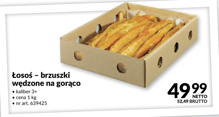 Łosoś brzuszki wędzone na gorąco kaliber 3+ nr art. 639425 promocja w Makro