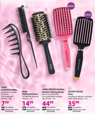 Szczotka keratynowa HEBE PROFESSIONAL Keratin Styling Brush do modelowania włosów big 44 mm promocja w Hebe