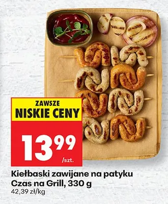 Kiełbaski zawijane na patyku promocja w Biedronka