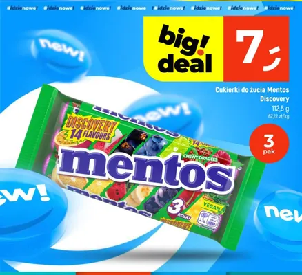Cukierki do żucia Mentos Discovery 3-pak promocja w Dealz