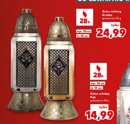 Znicz szklany Kratka promocja w Kaufland