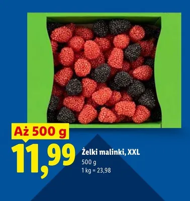 Żelki malinki XXL promocja w Lidl