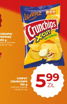 Chipsy Crunchips X-Cut Ser-Cebula promocja w Duży Ben
