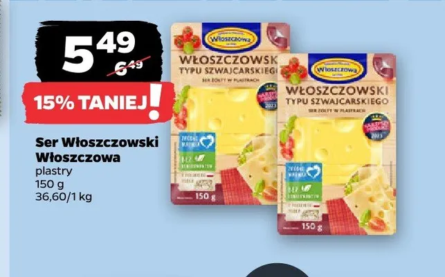 Ser Włoszczowski Włoszczowa plastry promocja w Netto