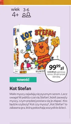 Gra planszowa Kot Stefan Egmont promocja w Empik