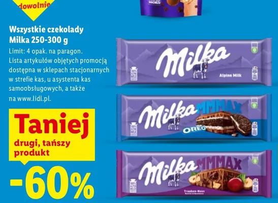 Czekolada Milka Oreo MMMAX promocja w Lidl