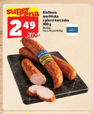 Kiełbasa morlińska z piersi kurczaka Morliny promocja w TOPAZ