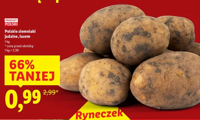 Polskie ziemniaki jadalne, luzem promocja w Lidl
