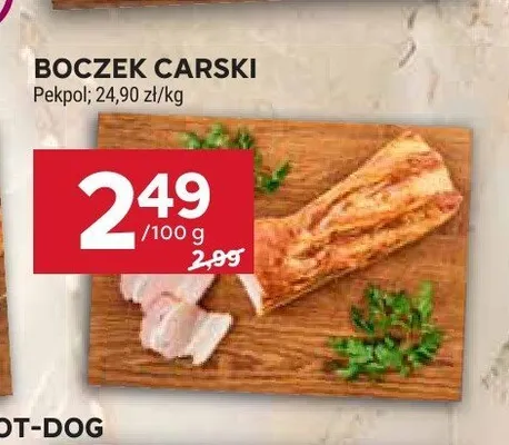 Boczek carski Pekpol promocja w Stokrotka